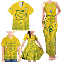 Custom Rwanda Football Family Matching Tank Maxi Dress and Hawaiian Shirt Amavubi Oyeee!