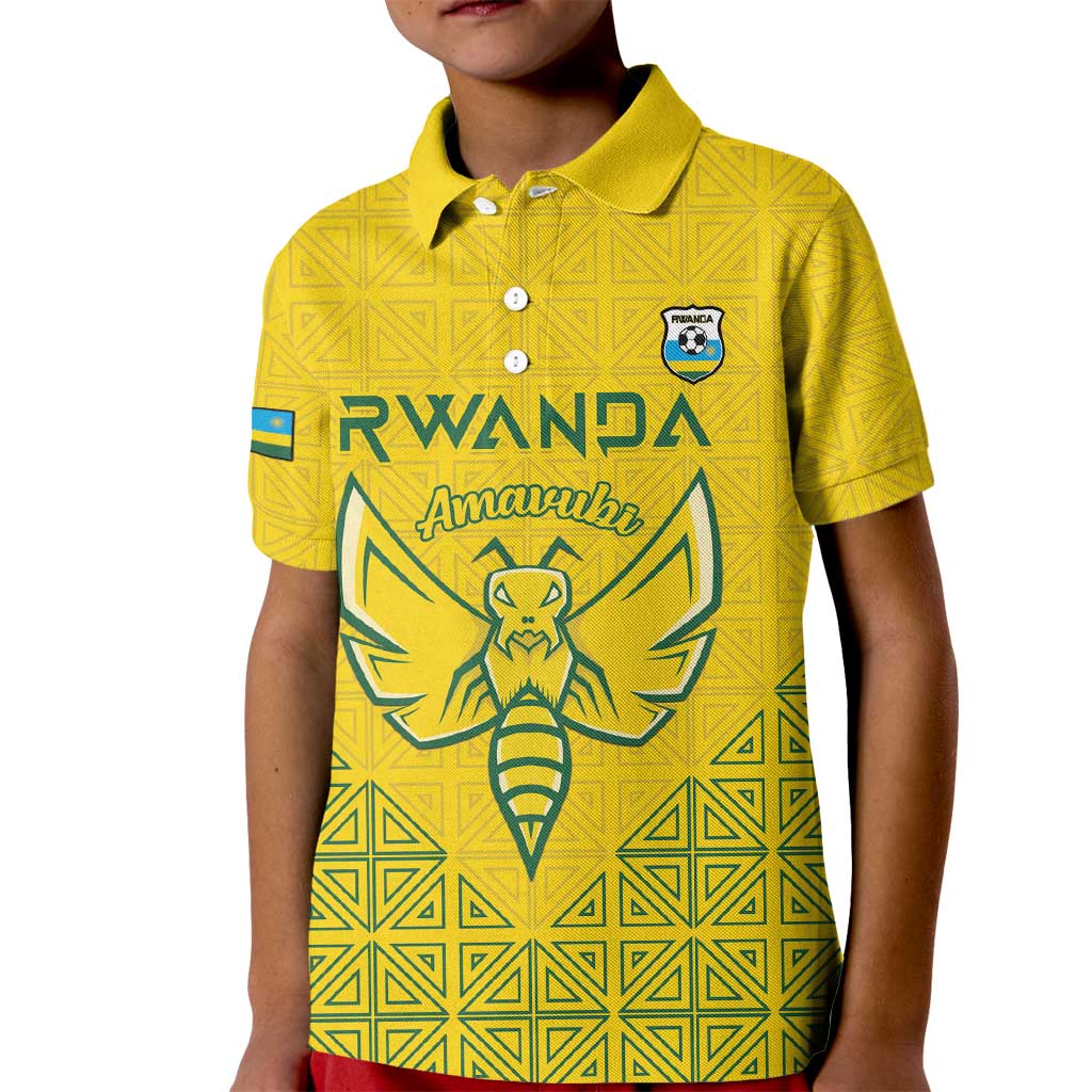 Custom Rwanda Football Kid Polo Shirt Amavubi Oyeee!