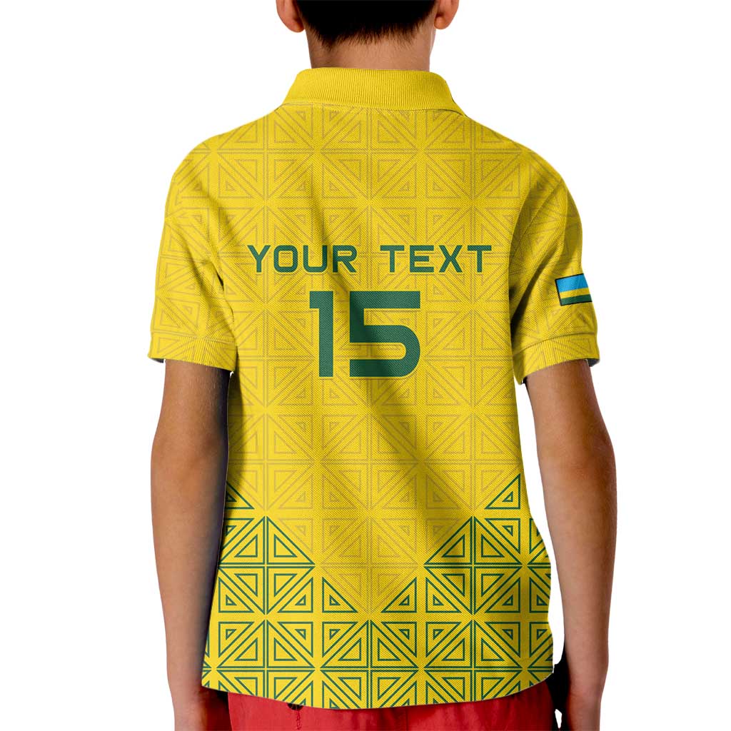 Custom Rwanda Football Kid Polo Shirt Amavubi Oyeee!