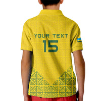 Custom Rwanda Football Kid Polo Shirt Amavubi Oyeee!