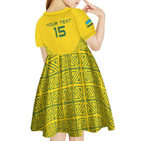 Custom Rwanda Football Kid Short Sleeve Dress Amavubi Oyeee!