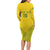 Custom Rwanda Football Long Sleeve Bodycon Dress Amavubi Oyeee!
