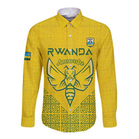 Custom Rwanda Football Long Sleeve Button Shirt Amavubi Oyeee!