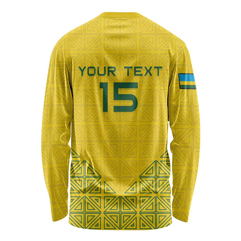 Custom Rwanda Football Long Sleeve Shirt Amavubi Oyeee!