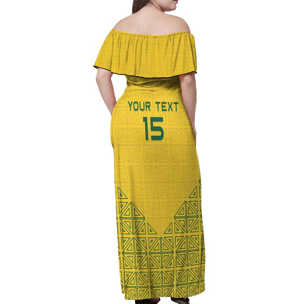 Custom Rwanda Football Off Shoulder Maxi Dress Amavubi Oyeee!