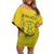Custom Rwanda Football Off Shoulder Short Dress Amavubi Oyeee!