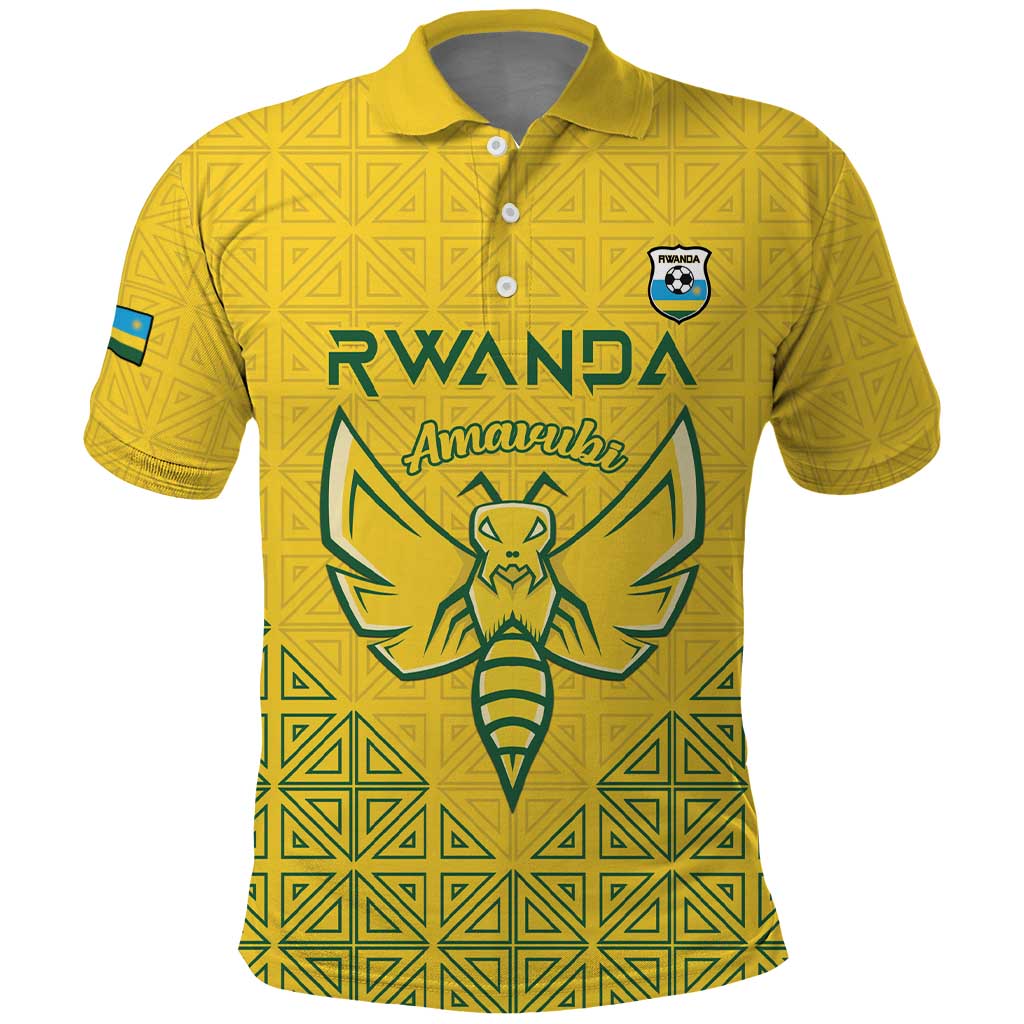Custom Rwanda Football Polo Shirt Amavubi Oyeee!