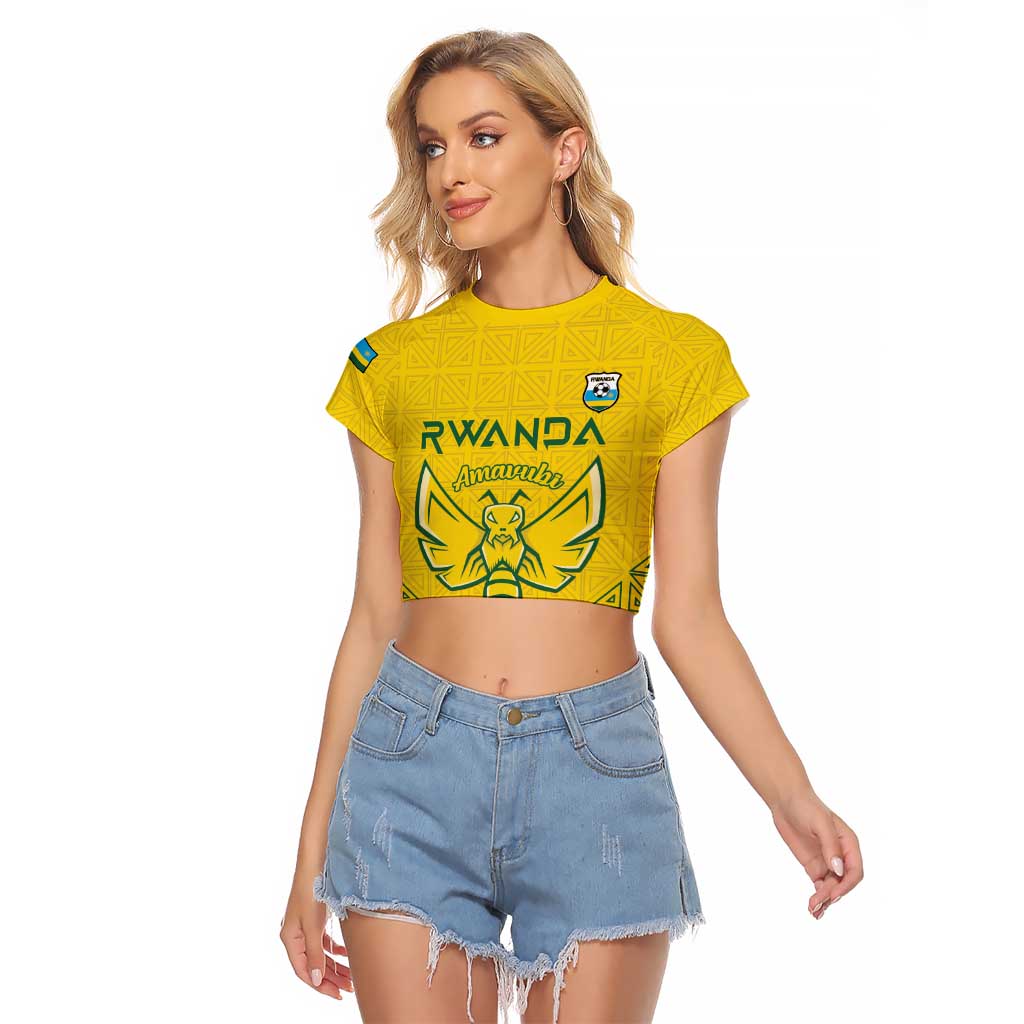 Custom Rwanda Football Raglan Cropped T Shirt Amavubi Oyeee!