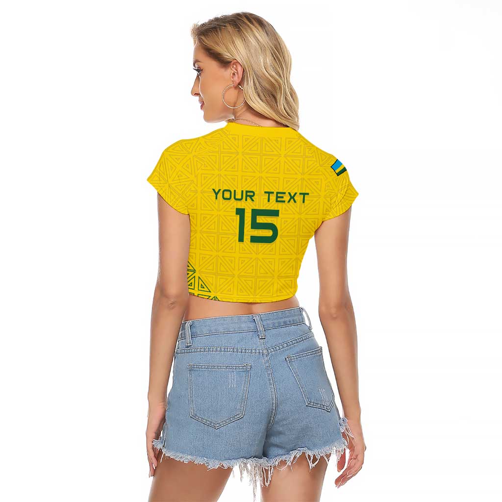Custom Rwanda Football Raglan Cropped T Shirt Amavubi Oyeee!