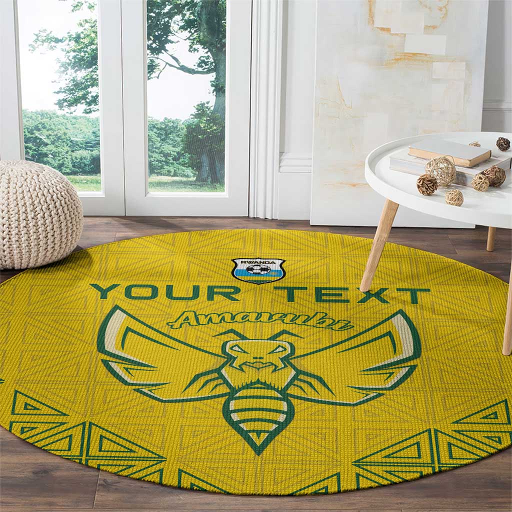 Custom Rwanda Football Round Carpet Amavubi Oyeee!