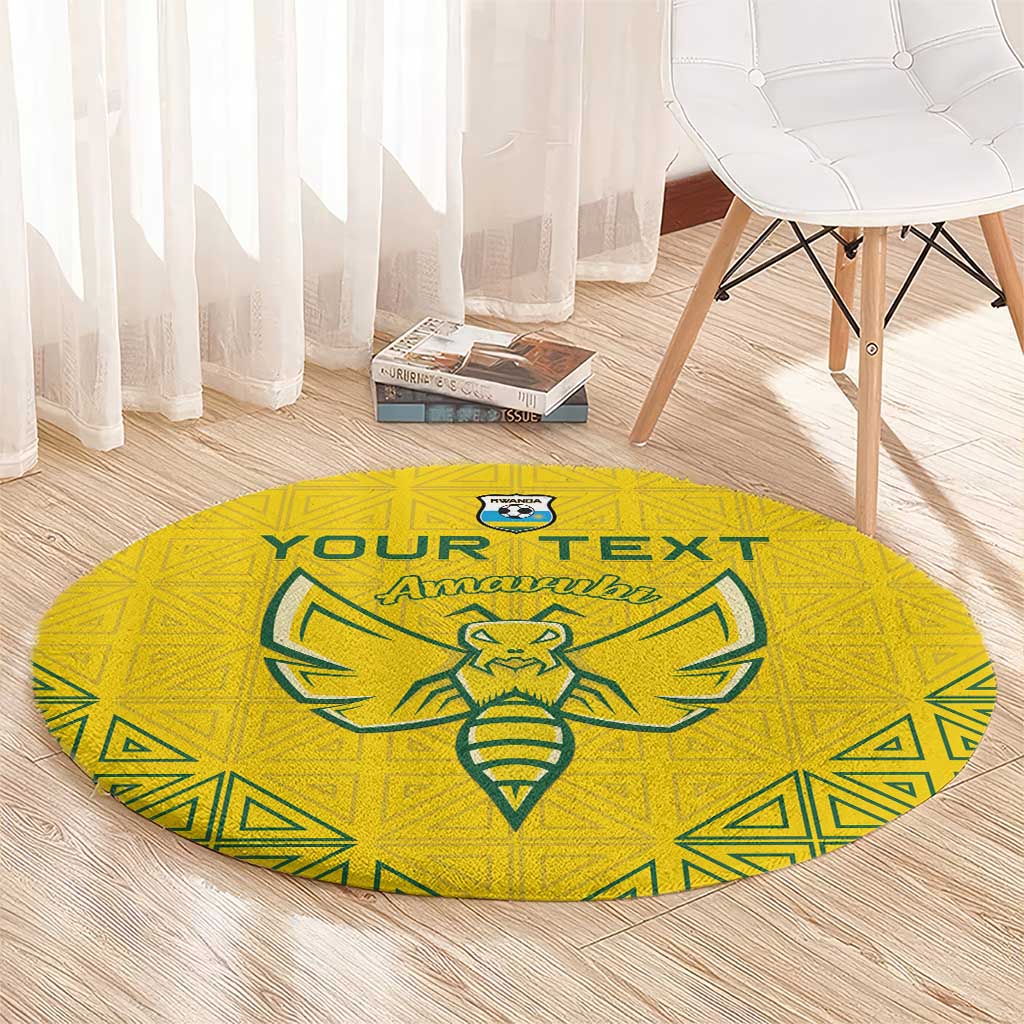 Custom Rwanda Football Round Carpet Amavubi Oyeee!
