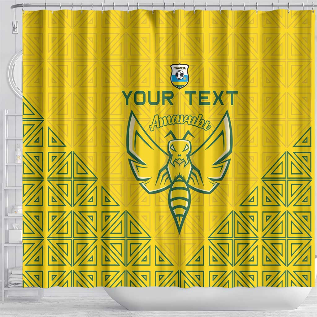 Custom Rwanda Football Shower Curtain Amavubi Oyeee!