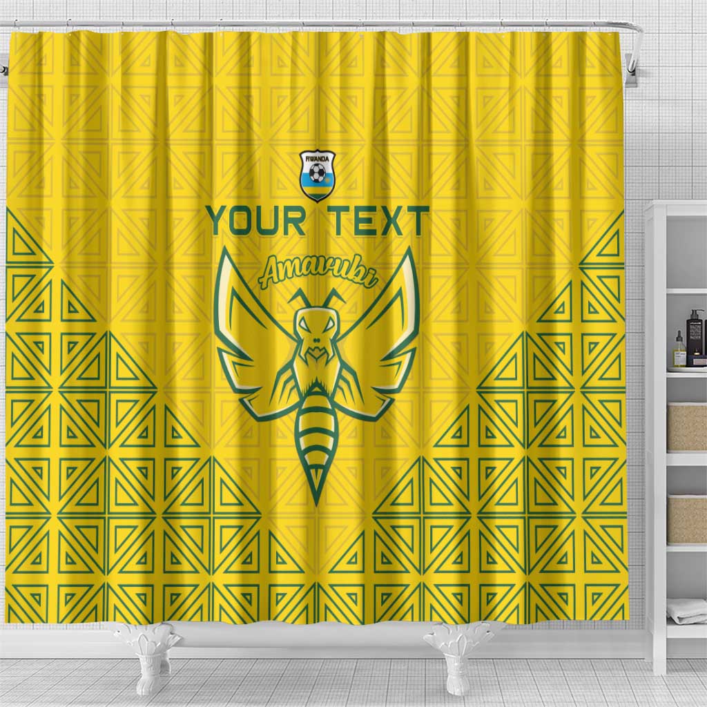 Custom Rwanda Football Shower Curtain Amavubi Oyeee!