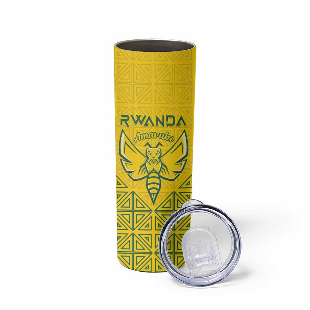 Custom Rwanda Football Skinny Tumbler Amavubi Oyeee!