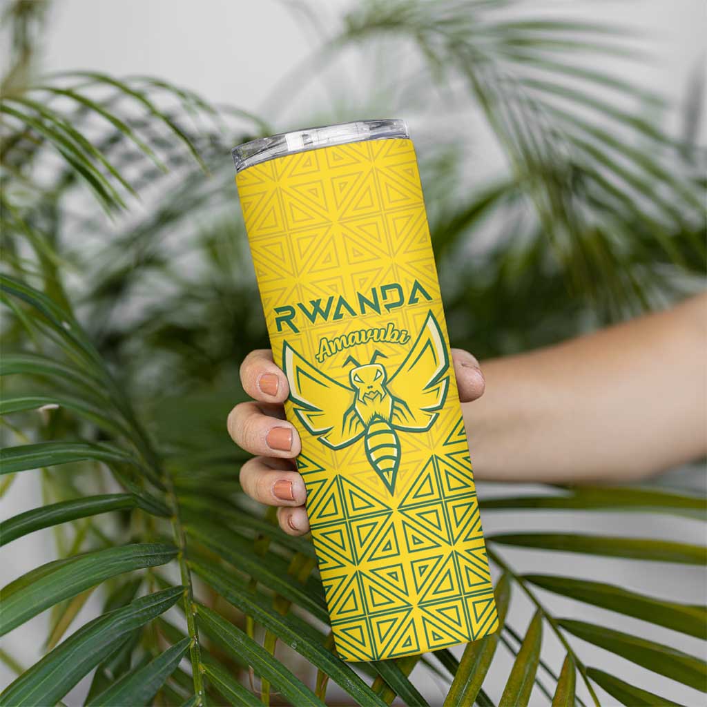 Custom Rwanda Football Skinny Tumbler Amavubi Oyeee!