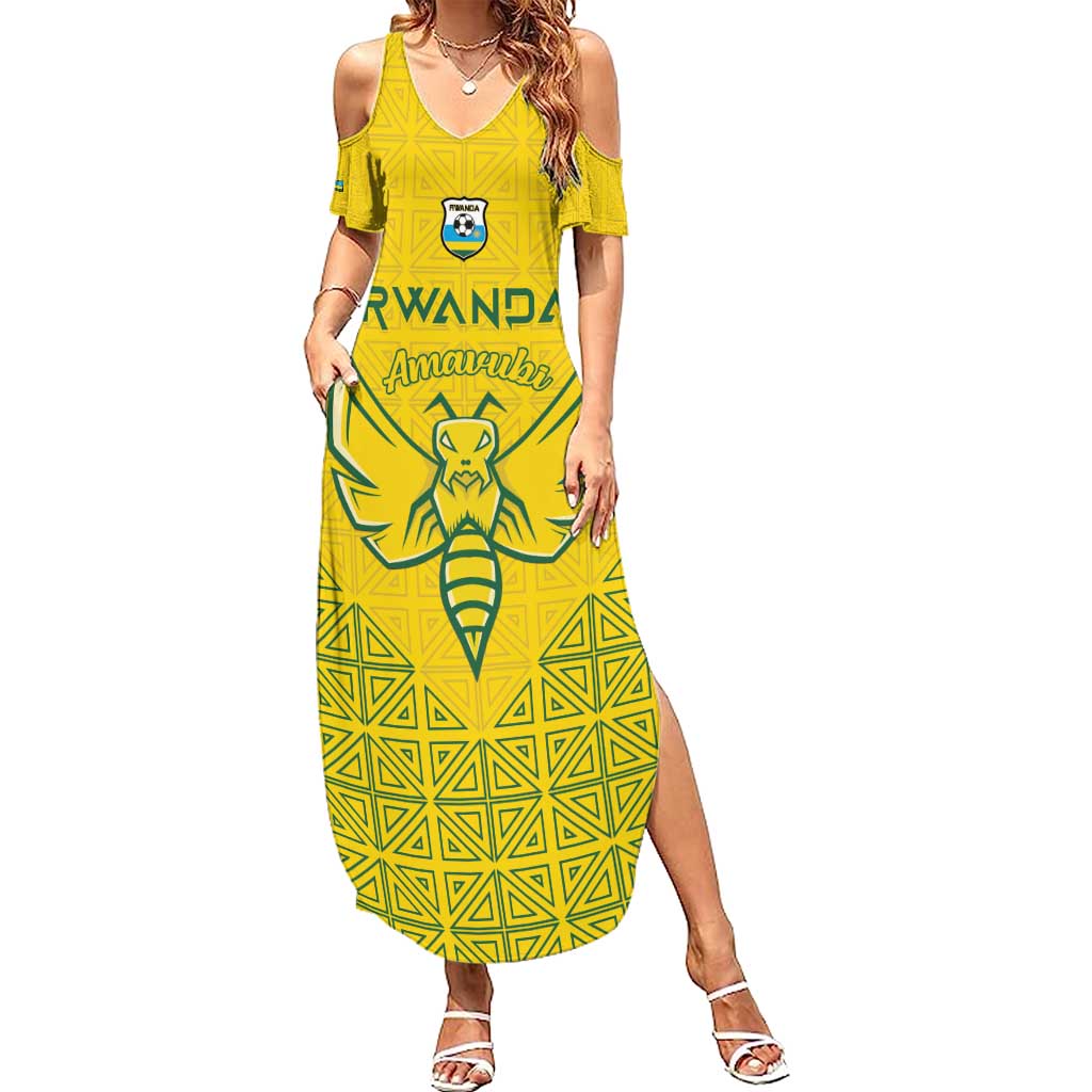 Custom Rwanda Football Summer Maxi Dress Amavubi Oyeee!