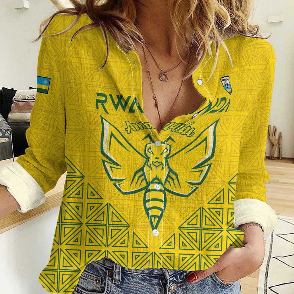 Custom Rwanda Football Women Casual Shirt Amavubi Oyeee!