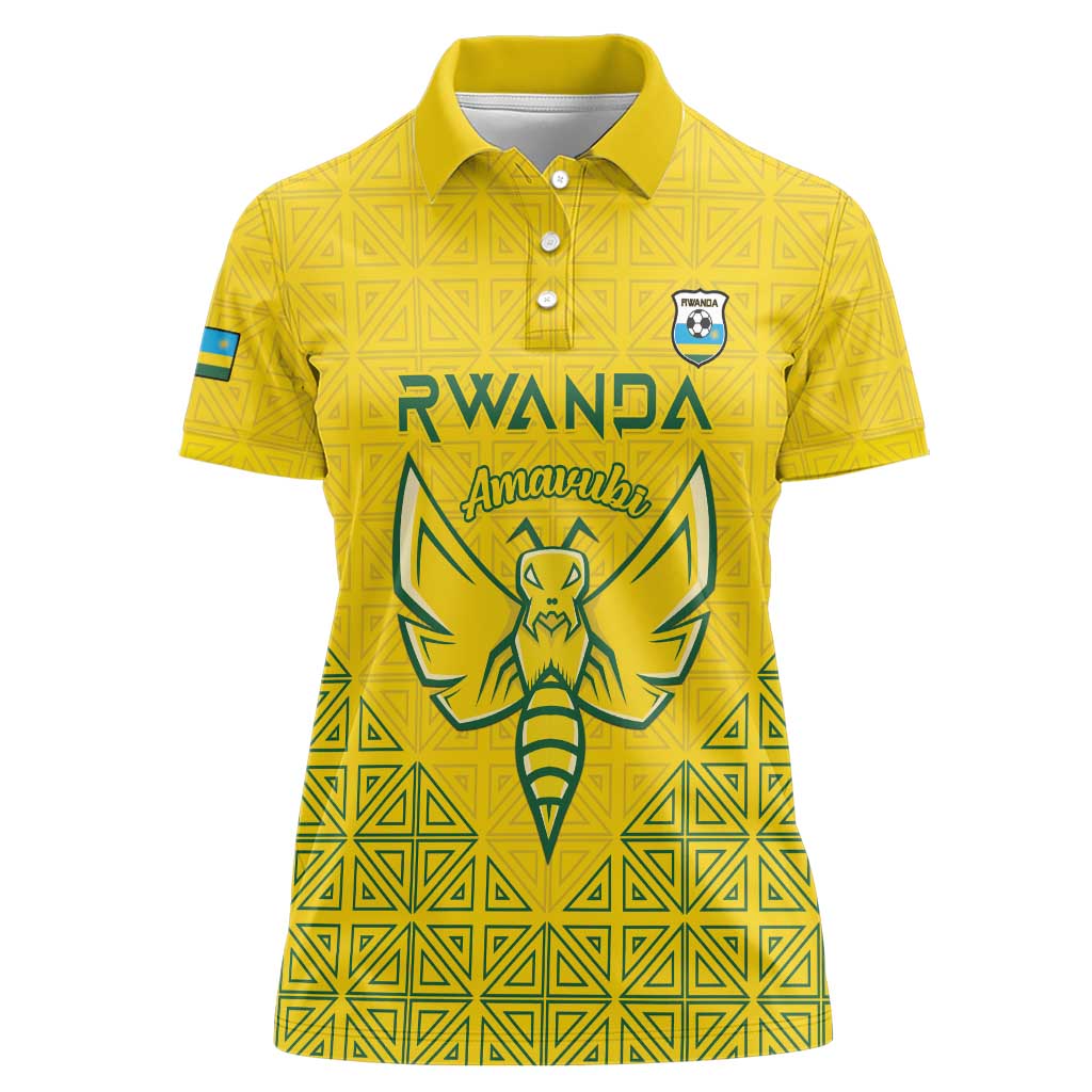 Custom Rwanda Football Women Polo Shirt Amavubi Oyeee!