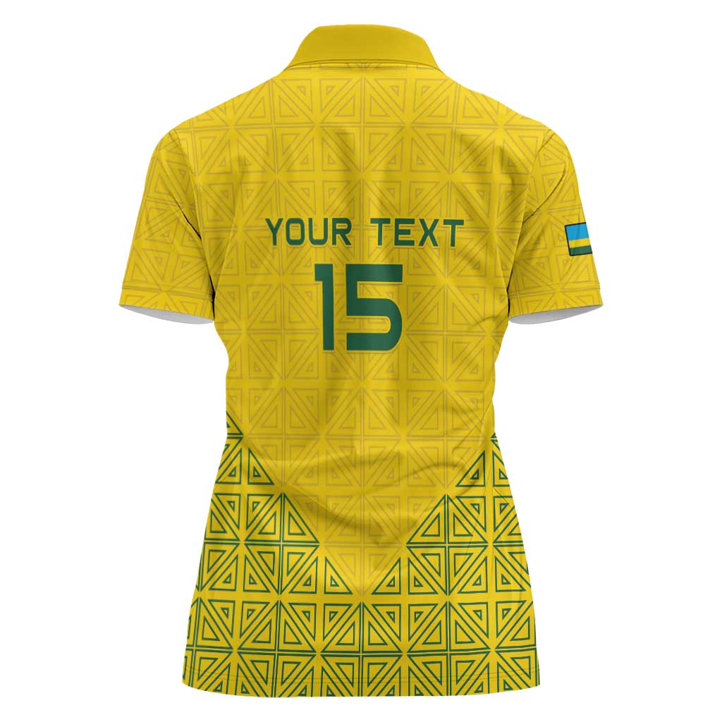 Custom Rwanda Football Women Polo Shirt Amavubi Oyeee!