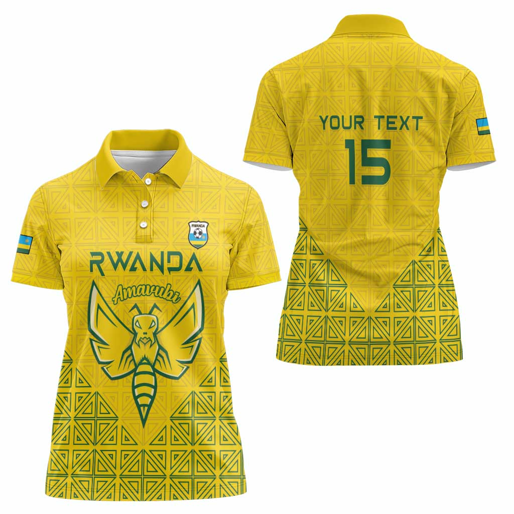 Custom Rwanda Football Women Polo Shirt Amavubi Oyeee!