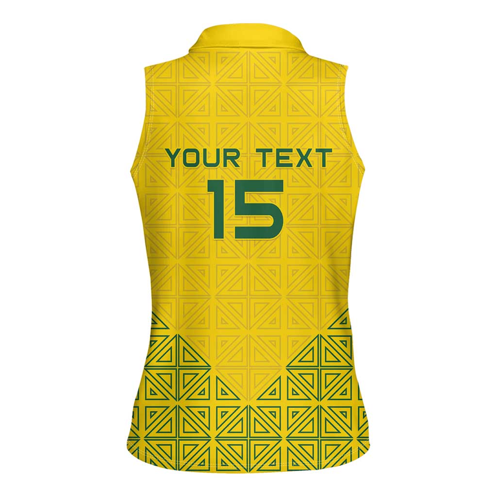 Custom Rwanda Football Women Sleeveless Polo Shirt Amavubi Oyeee!