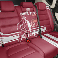 Custom Latvia Hockey Back Car Seat Cover Latvija Latvija
