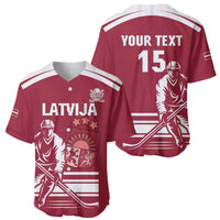 Custom Latvia Hockey Baseball Jersey Latvija Latvija