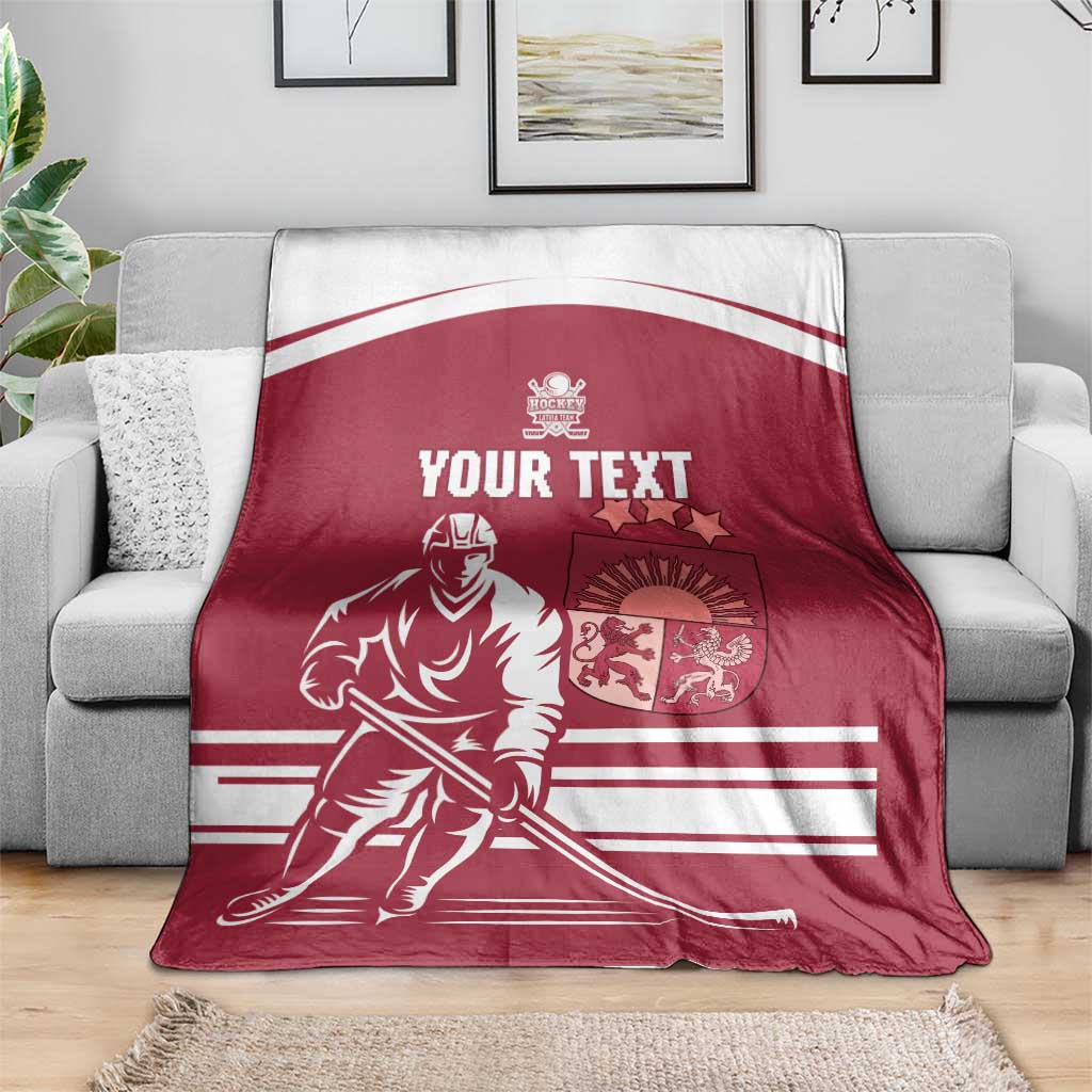 Custom Latvia Hockey Blanket Latvija Latvija