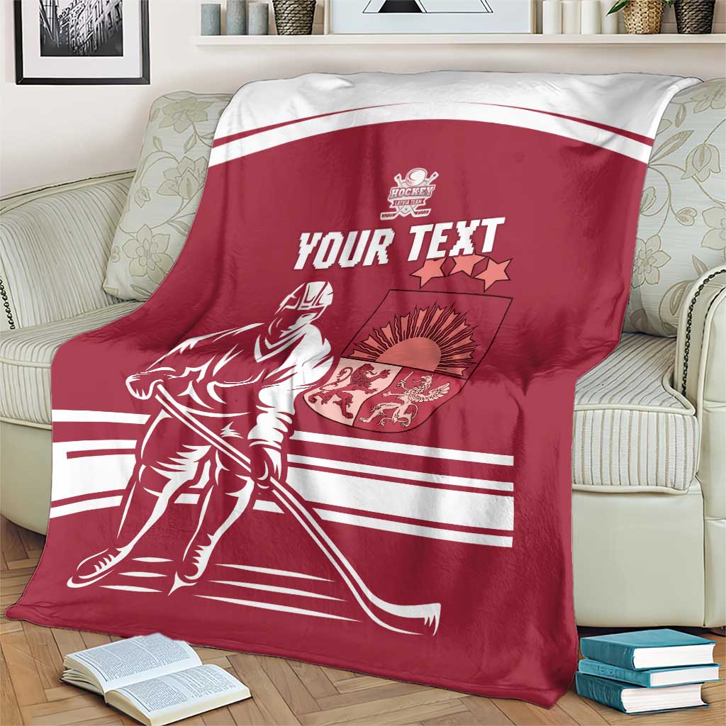 Custom Latvia Hockey Blanket Latvija Latvija