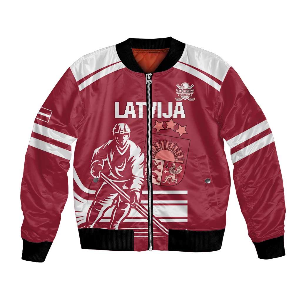Custom Latvia Hockey Bomber Jacket Latvija Latvija