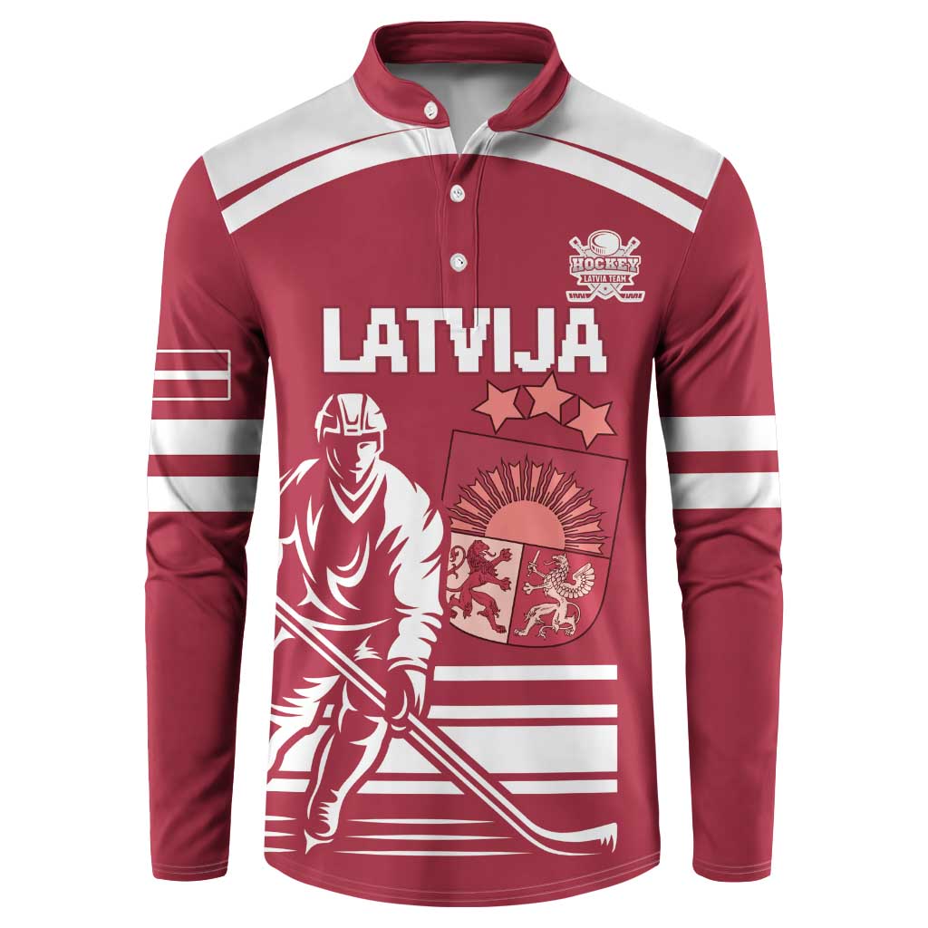 Custom Latvia Hockey Button Sweatshirt Latvija Latvija