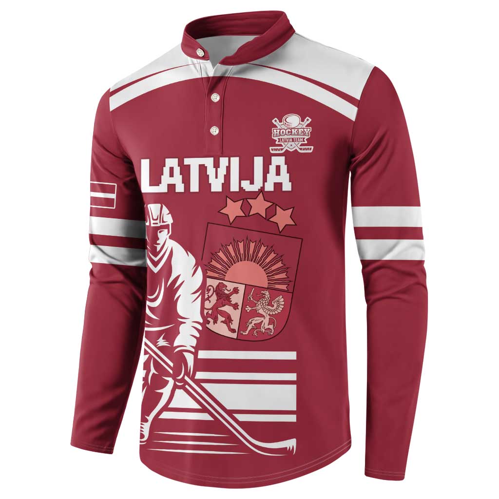 Custom Latvia Hockey Button Sweatshirt Latvija Latvija