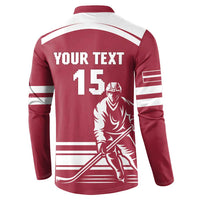 Custom Latvia Hockey Button Sweatshirt Latvija Latvija