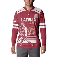 Custom Latvia Hockey Button Sweatshirt Latvija Latvija