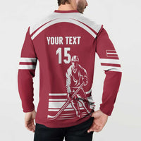 Custom Latvia Hockey Button Sweatshirt Latvija Latvija