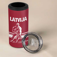 Custom Latvia Hockey 4 in 1 Can Cooler Tumbler Latvija Latvija