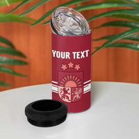 Custom Latvia Hockey 4 in 1 Can Cooler Tumbler Latvija Latvija