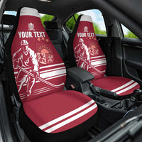 Custom Latvia Hockey Car Seat Cover Latvija Latvija