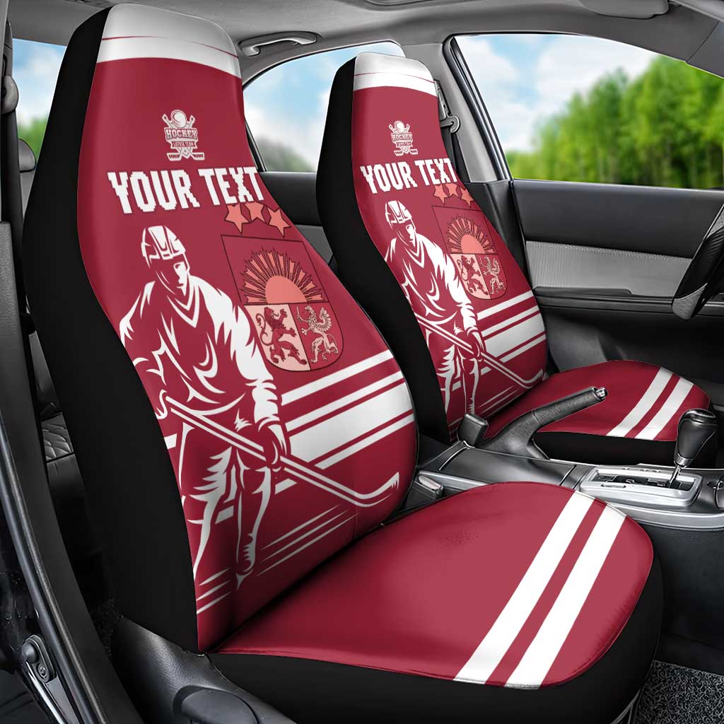 Custom Latvia Hockey Car Seat Cover Latvija Latvija