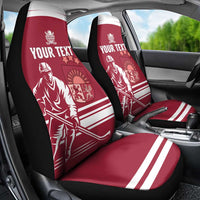Custom Latvia Hockey Car Seat Cover Latvija Latvija