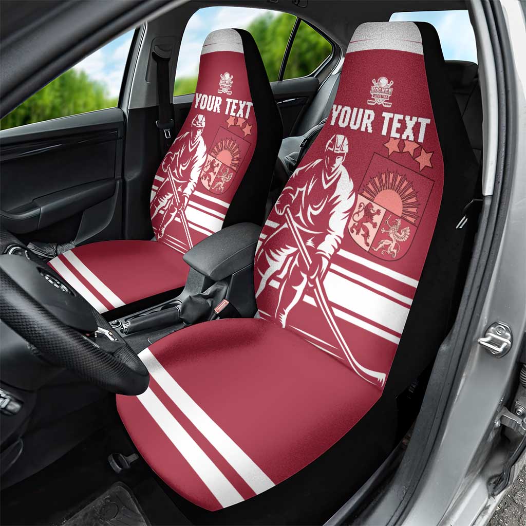 Custom Latvia Hockey Car Seat Cover Latvija Latvija