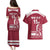 Custom Latvia Hockey Couples Matching Puletasi and Hawaiian Shirt Latvija Latvija