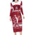 Custom Latvia Hockey Family Matching Long Sleeve Bodycon Dress and Hawaiian Shirt Latvija Latvija