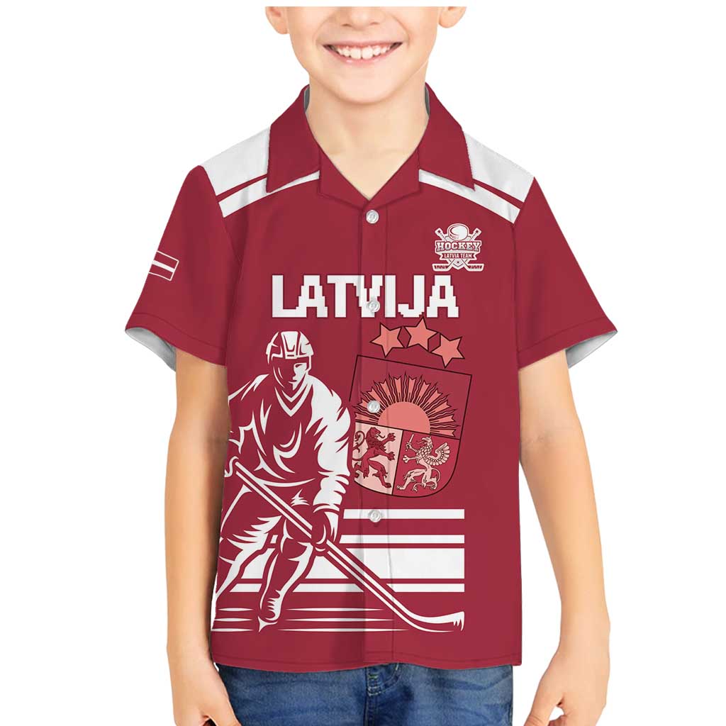 Custom Latvia Hockey Family Matching Mermaid Dress and Hawaiian Shirt Latvija Latvija