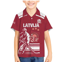 Custom Latvia Hockey Family Matching Mermaid Dress and Hawaiian Shirt Latvija Latvija
