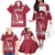 Custom Latvia Hockey Family Matching Off The Shoulder Long Sleeve Dress and Hawaiian Shirt Latvija Latvija