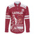 Custom Latvia Hockey Family Matching Short Sleeve Bodycon Dress and Hawaiian Shirt Latvija Latvija
