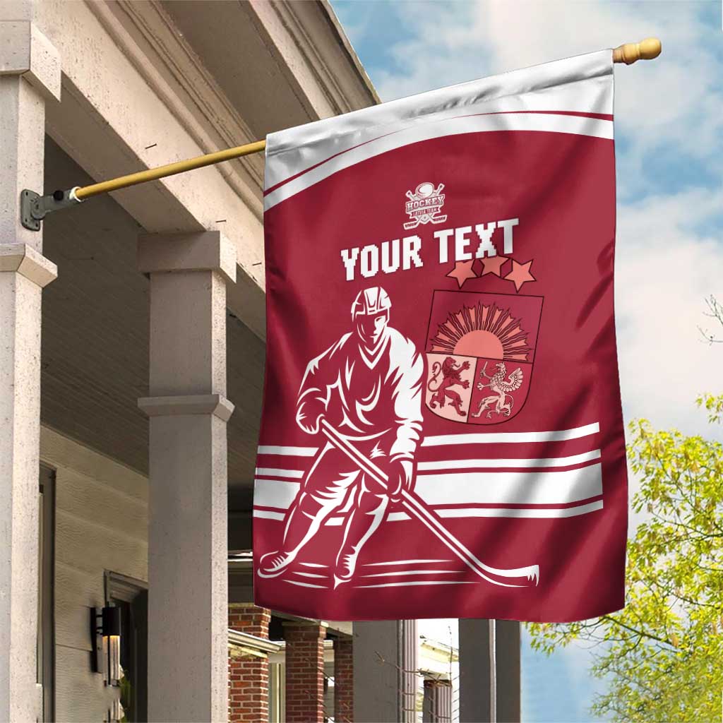 Custom Latvia Hockey Garden Flag Latvija Latvija