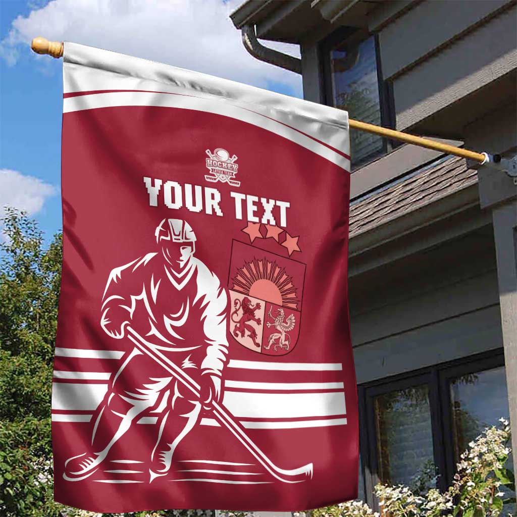 Custom Latvia Hockey Garden Flag Latvija Latvija