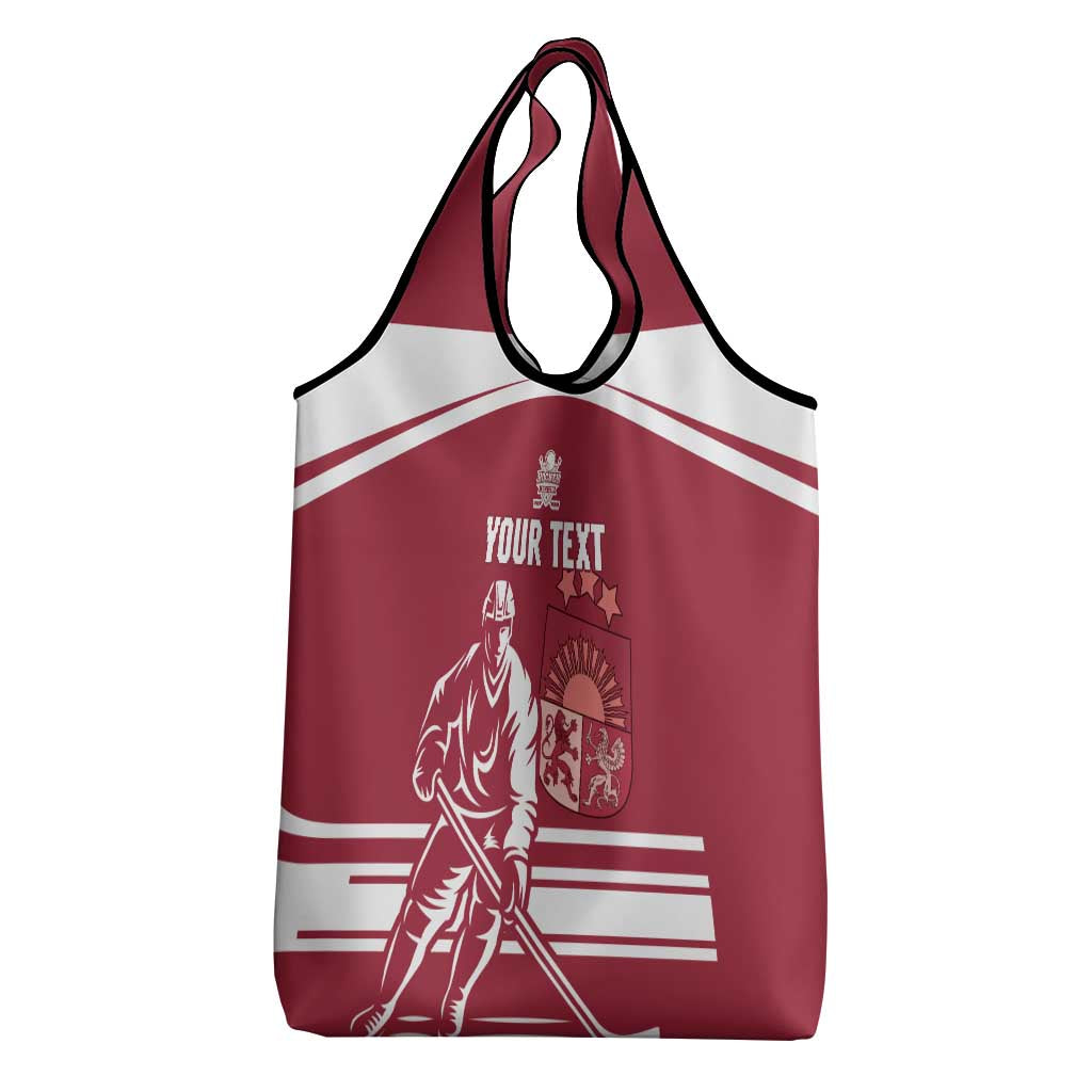 Custom Latvia Hockey Grocery Bag Latvija Latvija